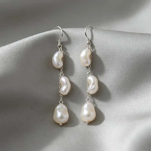 Cascade Pearl Drop Linear Earrings